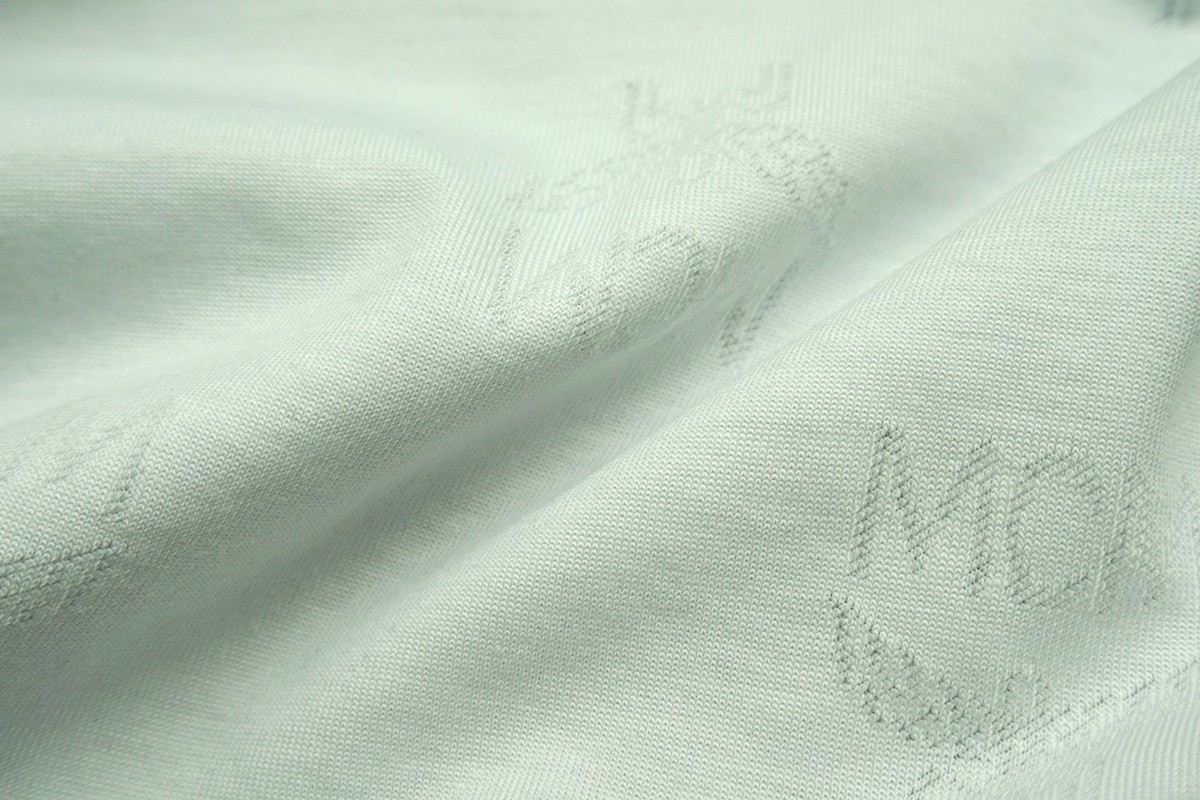 40支精梳棉絲蓋棉單面布字母針織提花棉面料